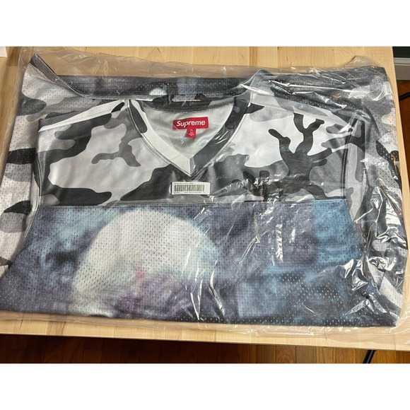 Supreme Aphex Twin Football Jersey Snow Camo SS25 Men’s Size XL - Picture 3 of 5